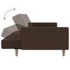 vidaXL Divano Letto a 2 Posti con Poggiapiedi Marrone in Tessuto