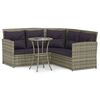 vidaXL Set Divano a L con Cuscini 2 pz Grigio in Polyrattan