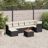vidaXL Set Divani da Giardino con Cuscini 8 pz Nero in Polyrattan