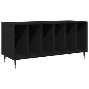 vidaXL Mobile porta vinili Rovere Nero 100 x 38 x 48 cm