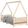 vidaXL Giroletto per Bambini 90x190 cm in Legno Massello di Pino