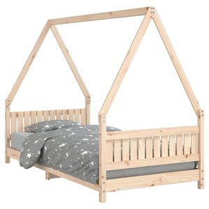 vidaXL Giroletto per Bambini 90x190 cm in Legno Massello di Pino