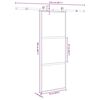 vidaXL Porta Scorrevole Ferramenta 76x205 cm Vetro Temperato Alluminio