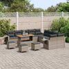 vidaXL Set Divano da Giardino 14 pcs Grigio polyrattan