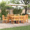 vidaXL Set da Pranzo per Giardino 9 pcs Marrone