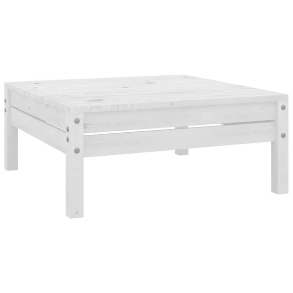 vidaXL Set Salotto da Giardino 10 pz in Legno Massello di Pino Bianco