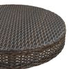 vidaXL Set Bar da Giardino 3 pz con Cuscini in Polyrattan Marrone