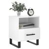 vidaXL Comodini 2 pz Bianco Lucido 40x35x47,5 cm in Legno Multistrato