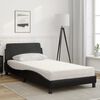 vidaXL Letto con Materasso Dover Nero 100x200 cm in Similpelle