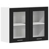 vidaXL Armadio pensile Lyon Rovere Nero 80 x 31 x 60 cm