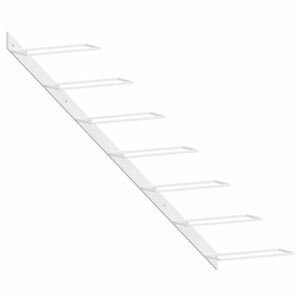 vidaXL Portavini da Parete per 7 Bottiglie Metallo Bianco