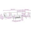 vidaXL Set di divani con cuscino 5 pcs Talpa Legno di Acacia Massello
