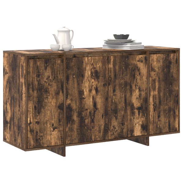 vidaXL Credenza Rovere fum&eacute; 135 x 41 x 75 cm Legno multistrato