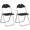 vidaXL Sedia pieghevole 2 pcs Nero e Grigio 48 x 43,5 x 81 cm