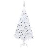 vidaXL Albero di Natale Preilluminato con Palline Bianco 120 cm PVC