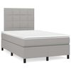vidaXL Letto a Molle Materasso e LED Grigio Chiaro 120x190 cm Tessuto