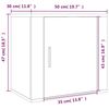 vidaXL Comodini a Muro 2 pz Rovere Fumo 50x30x47 cm