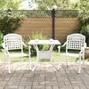 vidaXL Set di Tavolo da Giardino 3 pcs Bianco Alluminio pressofuso