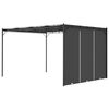 vidaXL Gazebo da Giardino con Tenda Laterale 4x3x2,25 m Antracite