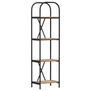 vidaXL Libreria Rovere artigianale 40 x 30 x 146 cm Legno multistrato