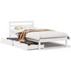 vidaXL Letto senza Materasso Bianco 90x200 cm Legno Massello di Pino