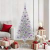 vidaXL Albero di Natale con 150 LED con supporto Argento 150 cm PET