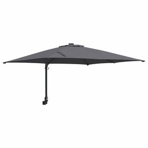 vidaXL Ombrello da giardino Antracite e Nero 248.5 x 247.5 x 160 cm