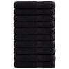 vidaXL Asciugamani per Sauna SOLUND 10 pz Neri 80x200cm 600 g/m&sup2;