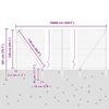 vidaXL Palo della recinzione Grigio 100 x 1,5 m (rete da 50 mm)