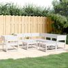 vidaXL Set Salotto da Giardino 8 pz in Legno Massello di Pino Bianco