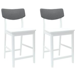vidaXL Sedie da pranzo 2 pcs Bianco 48 x 49 x 95 cm