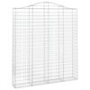 vidaXL Cesti Gabbioni ad Arco 7 pz 200x30x220/240 cm Ferro Zincato