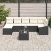 vidaXL Set di divani con cuscino 8 pcs Nero polyrattan