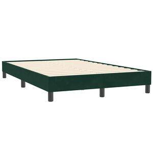 vidaXL Giroletto senza Materasso Verde Scuro 120x210 cm in Velluto