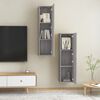 vidaXL Mobili Porta TV a Parete 2 pz Grigio Sonoma 30,5x30x110 cm