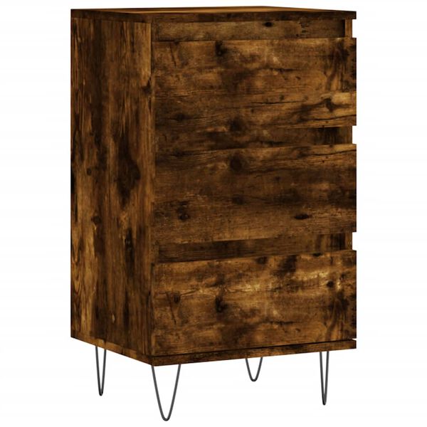 vidaXL Credenza Rovere Fumo 40x35x70 cm in Legno Multistrato