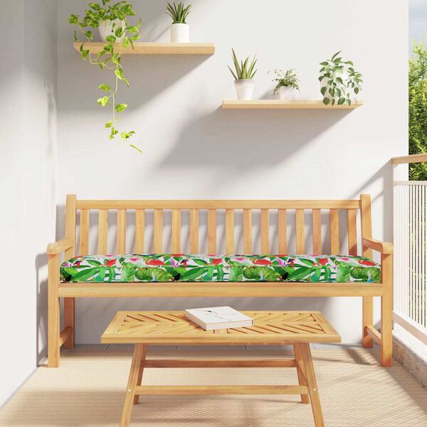vidaXL Cuscino per pallet Floreale Giungla Tropicale 200 x 40 x 8 cm
