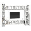 vidaXL Set Mobili Porta TV 10 pz Bianco in Legno Multistrato