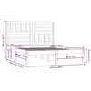 vidaXL Giroletto Bianco in Legno Massello di Pino 120x200 cm