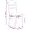 vidaXL Sedia da pranzo 2 pcs Marrone chiaro e chiaro Legno Massello