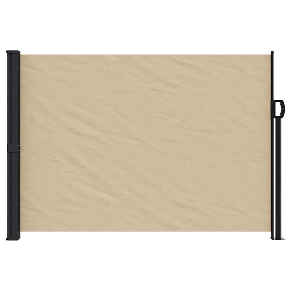 vidaXL Tenda da Sole Laterale Retrattile Beige 140x500 cm