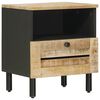vidaXL Comodino Naturale 40 x 33 x 46 cm Legno di mango massello