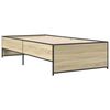 vidaXL Giroletto Rovere Sonoma 100x200 cm Legno Multistrato e Metallo