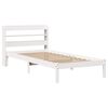 vidaXL Letto senza Materasso Bianco 75x190 in Legno Massello di Pino