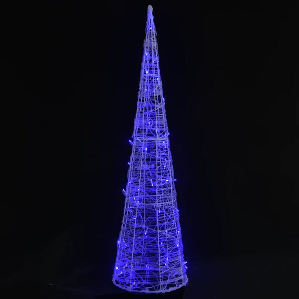 vidaXL Piramide Decorativa Cono di Luce LED Acrilico Blu 90 cm