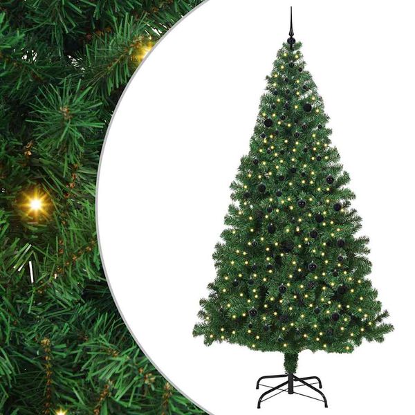 vidaXL Albero di Natale artificiale con 300 LED Verde 240 cm