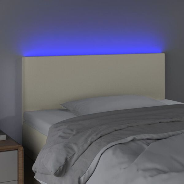 vidaXL Testiera Crema a LED 90x5x78/88 cm in Similpelle