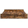 vidaXL Struttura letto con contenitore Rovere fumé 140 x 200 cm
