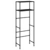 vidaXL Rastrelliera per Bagno a 2 Livelli Nera 53,5x28x143 cm Ferro
