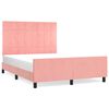 vidaXL Giroletto con Testiera Rosa 140x190 cm in Velluto